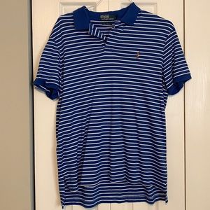 Royal blue with White Stripes Ralph Lauren Polo